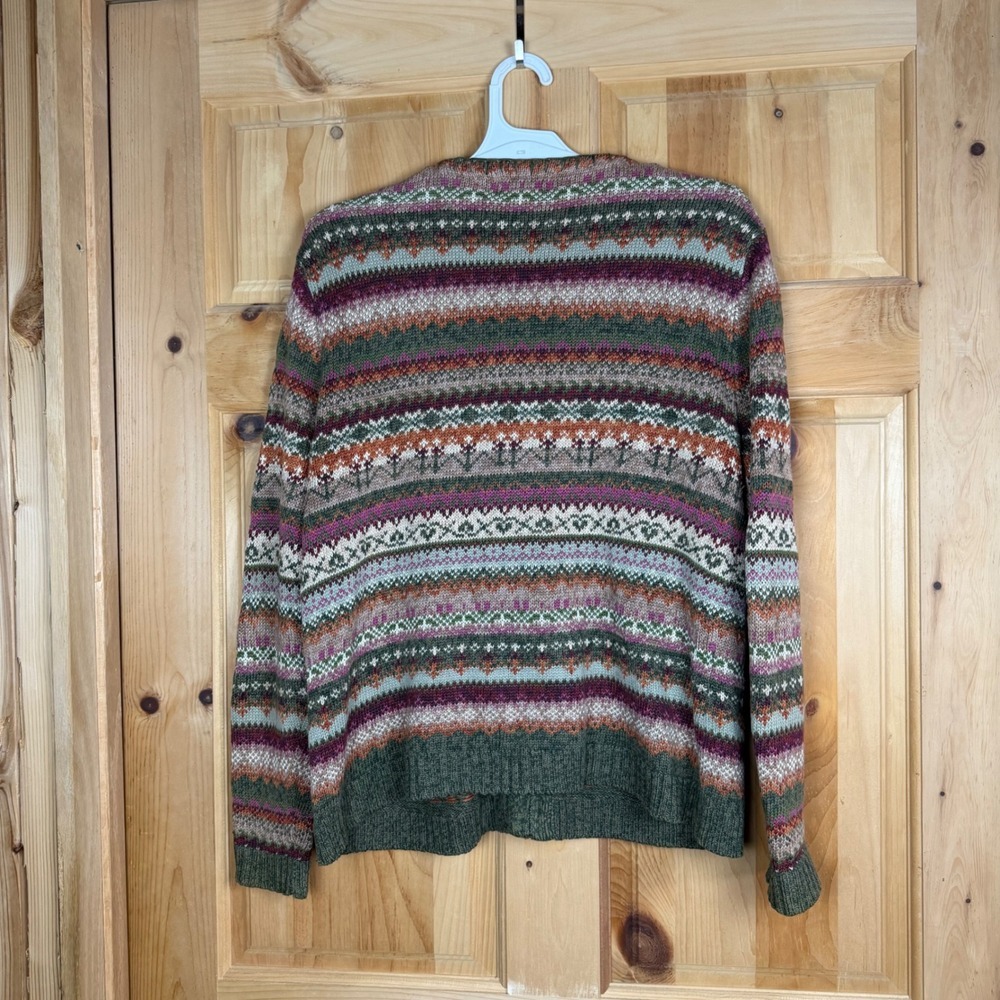 Vtg Tiara International Multi Color Zip Front Cardigan Sweater Grandmacore‎ Boho - Picture 5 of 7
